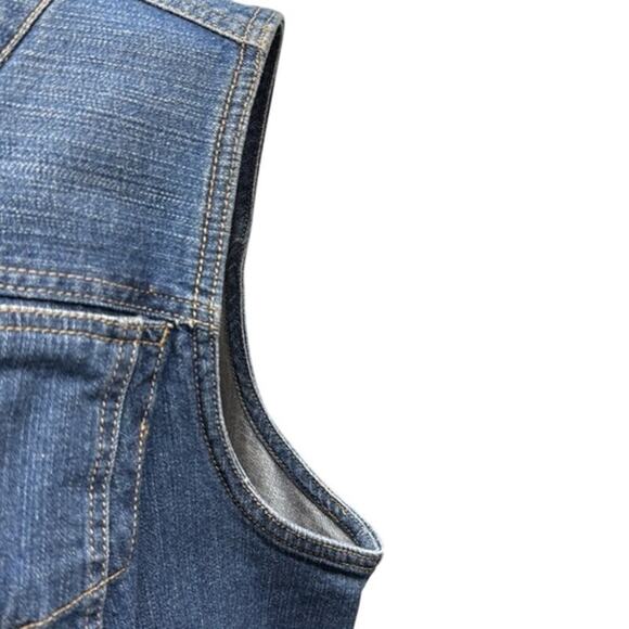 C.J. Banks By Christopher Banks Colorful Embroidered Denim Snap Up Vest Size XL - Picture 5 of 8